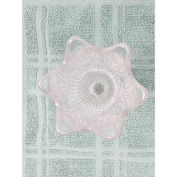 Vintage Bud‎ Vase Flower Diamond Cut Design Clear Glass - Picture 5 of 9